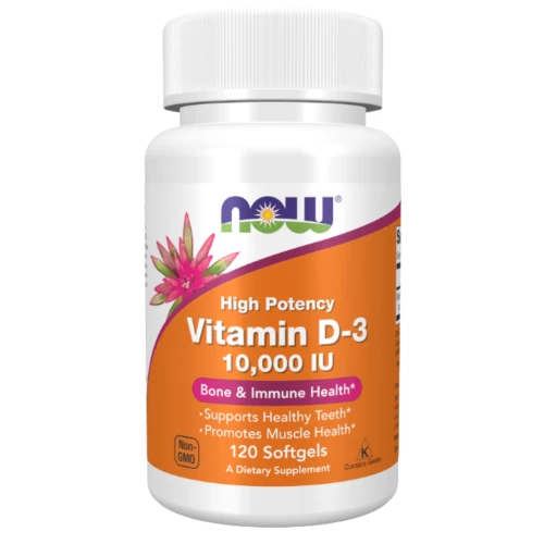 NOW - Witamina D-3 10,000IU - 120 kapsułek